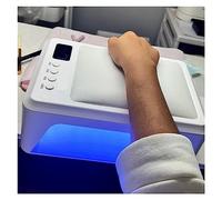 Lampe UV Ongles Gel, Lampe à ongles LED UV 72W Lampe à ongles en cuir for oreiller à main Puissante lampe de séchage des ongles de manucure 2 en 1 Dyer à ongles Double source de lumière 60 LEDs Lampe