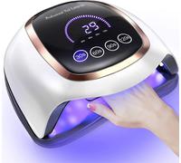 Lampe Uv Ongles Gel,Lampe Uv Et Led 168w Pour Ongles En Gel Avec Grand Écrantactile Lcd 7,5''/4 Réglages De Minuterie/Capteur Automatique,Lampe Led Ongle Professionnelle Pour Usage Domestique Et Salon