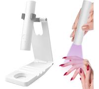 Lampe Uv Ongles Gel, Mini Lampe Uv Led 3w Sans Fil, Lampe Uv Portable Avec Support, Séchage Ultra Rapide Usb Portable Lampe Uv Ongles, Pour Gel Pose Americaine Ongle, Vernis Semi Permanent Blanc