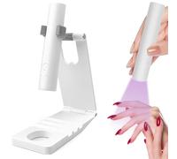 Lampe UV Ongles Gel, Mini Lampe UV LED 3W Sans Fil, lampe UV portable avec support, Séchage Ultra Rapide USB Portable Lampe UV Ongles, Pour Gel Pose Americaine Ongle, Vernis Semi Permanent Blanc