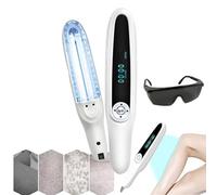 Lampe UV photothérapie avec minuterie et écran LCD pour le traitement de la peau à domicile, sûr et efficace pour le soin du corps et du cuir chevelu, comprend des lunettes de protection