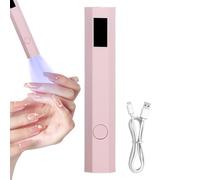 Lampe UV portable pour ongles en gel, petite lampe UV pour vernis à ongles en gel, écran LED, séchoir portable rechargeable avec 2 minuteries pour femmes et filles Extension rapide des ongles