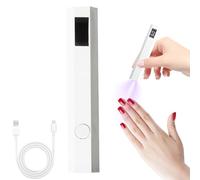 Lampe UV portable pour ongles en gel - Sèche-ongles gel portable rechargeable 10,3 x 1,9 x 1,6 cm | Lampe à ongles compacte à affichage numérique, compagnon professionnel sans fil pour perceuse à