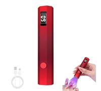 Lampe UV portable pour vernis à ongles gel - Lampe de durcissement UV portable avec affichage LED - Minuteur de durcissement - Manucure - Rechargeable rapidement