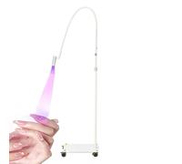 Lampe Uv Pour Extensions De Cils, Lampe à Cils RéGlable, Lampe Led Sans Fil à PéDale Pour Vernis Gel Uv - Lampe De SéChage Flash Flexible à Col De Cygne, SèChe-Ongles Salon,White