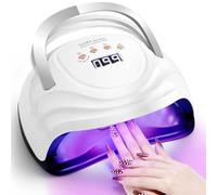 Lampe UV pour ongles en gel 380 W LED avec 81 perles et 4 minuteries, séchoir à ongles pour gel avec écran numérique et capteur, lampe UV pour tous les vernis à ongles gel UV, pour salon de manucure