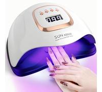 Lampe UV pour ongles en gel 380 W LED avec 81 perles et 4 minuteurs, sèche-ongles pour gel avec écran numérique et capteur, lampe UV pour ongles pour studio de manucure et usage domestique, pour tous