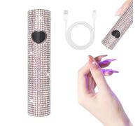 Lampe UV pour Ongles En Gel, Mini Lampe 3W, 2 Modes de Minuterie, Chargement USB, Autonomie de 2 Heures, Convient pour Séchage des Morceaux d'Ongles, Durcissement de la Colle à Ongles