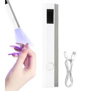 Lampe UV pour ongles | Lampe à colle à strass | Petit vernis gel portable | Léger | 10,3 x 1,9 cm | Blanc | Bleu | Vert | Rose | Pour la maison et les voyages