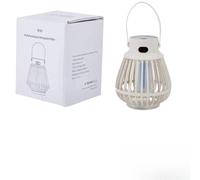 Lampe UV rechargeable pour tue-mouches 2000 V choc électrique, portable avec 2000 mAh pour extérieur camping intérieur, protection à 360 degrés, dispositif de contrôle des insectes blanc (1)