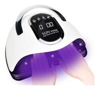 Lampe UV Sèche Ongles, 280W Professionnel LED Séchoir à Ongles Automatique, Séchage Rapide, 66 LEDs, Grand LCD Ecran, 4 Minuteries