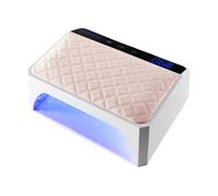 Lampe UV Sèche Ongles, Lampe à ongles UV LED 178 W avec coussin for les mains et sèche-ongles rechargeable. Espace extra large for deux mains.(Pink)