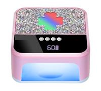 Lampe UV Sèche Ongles, Lampe UV LED professionnelle for ongles avec 4 modes de synchronisation et capteurs automatiques for vernis gel et nail art(Pink)