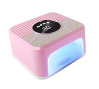 Lampe UV Sèche Ongles, Lampe UV LED professionnelle for séchage de vernis à ongles, avec 45 LED diamantées, for usage domestique et manucure.(Pink)