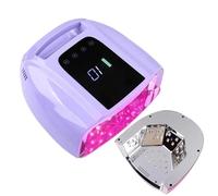 Lampe UV Sèche Ongles, Lampe UV LED rechargeable for ongles, miroir 96 W, avec coussinet métallique, sans fil, for manucure(Purple)