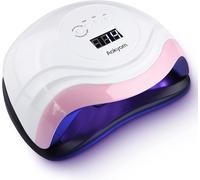 Lampe Uv Sèche Ongles, Lampes À Ongles Professionnel,Séchage Rapide 4 Minuterie De 10s/30s/60s/99s,36 Leds, Grand Lcd Ecran Base Démontable (Classic-White Pink)