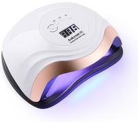 Lampe Uv Sèche Ongles, Lampes À Ongles Professionnel,Séchage Rapide 4 Minuterie De 10s/30s/60s/99s,36 Leds, Grand Lcd Ecran Base Démontable (Elegant-White Gold)