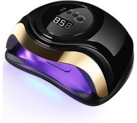 Lampe Uv Sèche Ongles, Lampes À Ongles Professionnel,Séchage Rapide 4 Minuterie De 10s/30s/60s/99s,36 Leds, Grand Lcd Ecran Base Démontable (Luxury-Black Gold)