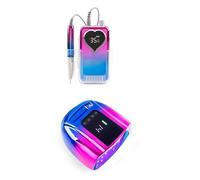 Lampe UV Sèche Ongles, Ponceuse à ongles électrique, rechargeable et portable, appareil de polissage des ongles, équipement de salon, sèche-ongles à lumière UV(357 001 Blue)