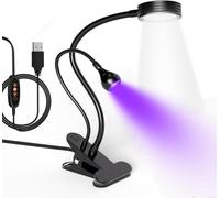 Lampe Uv Sèche Ongles Rotative À 360°À Double Tête Pour Ongles Américains, Usb Ultraviolet Avec Clip, Lampe Led Professionnelle