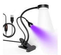 Lampe UV Sèche Ongles rotative à 360°à double tête pour ongles américains, USB ultraviolet avec clip, lampe LED professionnelle à