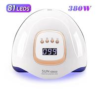 Lampe Uv Sun X25 Pour Ongles 380w, 81 Led, Sèche-Ongles Avec Écran Lcd, Lampe De Manucure À Séchage Rapide