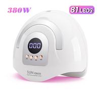 Lampe UV SUN X26 pour ongles 380W, 81 LED, sèche-ongles avec écran LCD, lampe de manucure à séchage rapide