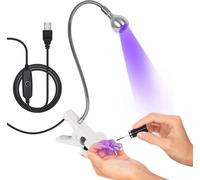 Lampe UV USB Portable Led Lumière Noire Avec Col de Cygne Et Pince Pour Les Ongles, Ongles De Gel, Réparation De Téléphone Portable, Durcissement UV