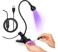 Lampe UV USB Portable Led Lumière Noire Avec Col de Cygne Et Pince Pour Les Ongles, Ongles De Gel, Réparation De Téléphone Portable, Durcissement UV
