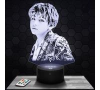 Lampe V deco chambre fille Lampe 3D V objet k-pop Corée Pop Coréene idée cadeau décoration lumière tamisée veilleuse deco bureau. Idée Cadeau Noel adolescent original TOP