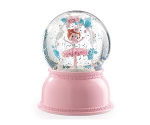 Lampe veilleuse boule neigeuse paillettes ballerine rose D11xH14cm FLEUR rose rose