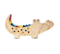 Lampe veilleuse crocodile bois naturel