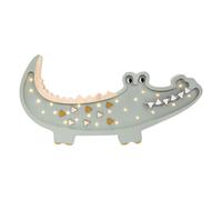 Lampe veilleuse crocodile kaki pastel
