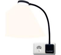 ENUOTEK Lampe Applique Murale de Chevet Chambre Lecture LED avec Prise de Courant pour Lire la Nuit, 4W 350Lm, 3X Luminosité Tactile Dimmable, 3000K-4000K-5000K, Lampe Flexible Noire