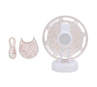 Lampe veilleuse en forme de grande roue avec haut-parleur Bluetooth, projecteur d’ondes océaniques, lampe à télécommande à changement de couleur dynamique, dotée d’une batterie de (Blanche)