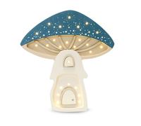 Lampe veilleuse maison champignon bleu