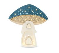 Lampe veilleuse maison champignon bleu