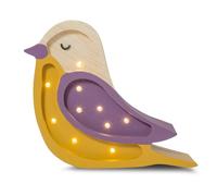 Lampe veilleuse oiseau bordeaux moutarde