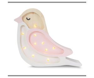 Lampe veilleuse oiseau fraise crème