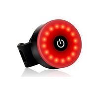 Lampe Vélo LED Puissante Clignotante Batterie Rechargeable USB Rouge pour Arriere - Daffodil LEC500 - Feu Electrique pour VTT, Trottinette, Sac à Dos Noir