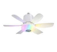 Lampe ventilateur colorées 47x18cm 32w avec télécommande et fonction musicale ventilateur - Aueq - plafond avec lumiere e27 ventil