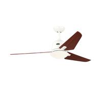 Lampe Ventilateur de plafond avec Télécommande Eco Aviatos 132 cm Blanc Cerisier