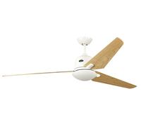 Lampe Ventilateur de plafond avec Télécommande Eco Aviatos 162 cm Blanc Érable
