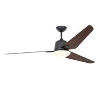 Lampe Ventilateur de plafond avec Télécommande Eco Aviatos 162 cm Gris Noyer