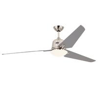 Lampe Ventilateur de plafond avec Télécommande Eco Aviatos Chrome Argent 162 cm