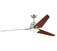 Lampe Ventilateur plafond avec Télécommande Eco Aviatos Chrome Cerisier 162 cm