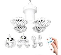 Lampe Ventilateur Solaire avec LED, Design Ballon de Foot Pliable, Lampe Camping Rechargeable avec Powerbank & Télécommande, Refroidissement 360° & Éclairage, IPX7 Étanche pour Tente (4 en 1)