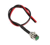 Lampe Verte Témoin 12 Volts,LED 12V Vert,Voyant LED 12V,Lampe Témoin De Panneau LED,Pilote De Panneau LED,4 Pièces 12V 8Mm Panneau LED Pilote Tableau De Bord Indicateur Lumineux Lampe ure Van Vert