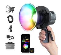 Lampe Vidéo, COLBOR CL60R RGB COB Video Light 65W 2700K-6500K LED Continue Lumière TLCT97+ CRI97+ 13 Effets d'Éclairage avec Contrôle APP Bowens Mount pour Photographie, Lumière-Vidéo-RGB-LED-Lampe