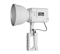 Lampe vidéo LED COB 200 W, température de couleur 5600 K, 12 effets de scène lumineuse, système sans fil 2,4 G, prend en charge la connexion BT avec réflecteur standard, poignée de batterie NP-F